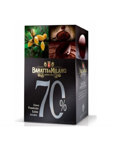 Uovo Baratti & Milano Fondente 70% Extra Amaro (Senza Glutine) - 300g ( NON DISPONIBILE )