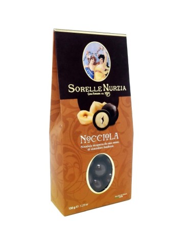 Sorelle Nurzia Nocciola Ricoperti di Cioccolato Fondente 150 g. ( NON DISPONIBILE )