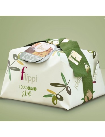 Panettone Filippi Dolce di Natale 100% Olio Extra Vergine Evo con Arancia e Uvetta - 1 kg.( NON DISPONIBILE )