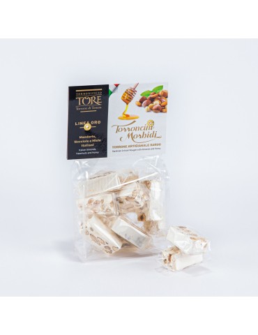Torroncini di Tonara Tore Morbidi Mandorle - Nocciole e Miele Linea Oro - 150 g.  ( NON DISPONIBILE )