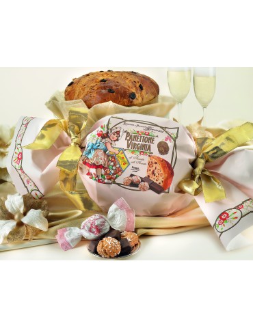 Panettone Virginia Amaretto e Cioccolato Caramella - 1 kg  ( NON DISPONIBILE )