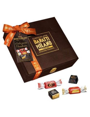 Scatola Cioccolatini Baratti e Milano Le Nostre Specialità Praline Assortite Fondenti Cassetta Legno - 280 g. ( NON...