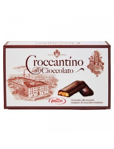 Croccantino Strega Alberti Ricoperto al Cioccolato Fondente e Croccante alle Nocciole 300 g ( NON DISPONIBILE )