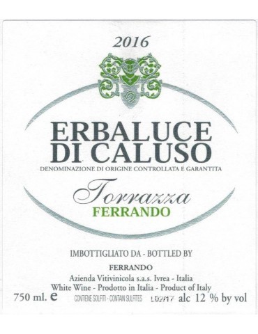Erbaluce di Caluso Torrazza Ferrando 2019 - 0,75 lt. ( NON DISPONIBILE )