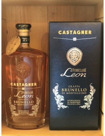 Grappa Castagner Fuoriclasse Leon Brunello Cassetta Legno - 0,70 lt.