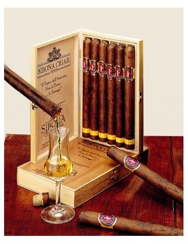 Grappa Sibona Cigar Scatola Legno - 6 x 0,40 lt. ( Dolcetto/Barbera/Moscato) ( NON DISPONIBILE )